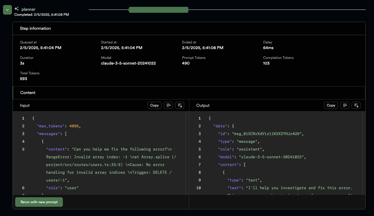 Inngest Dev Server agent run